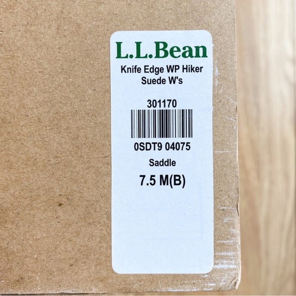 L.L Bean WaterProof Brown Tan Suede Hiking Boots size 7.5 - Picture 3 of 3